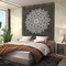Large Mandala Painting Stencil – 23.2” Diameter Reusable Geometric Circle Template for DIY Wall, Floor, Wood, Fabric & Furniture Decor